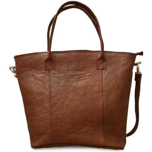 Mirelle Large Genuine Leather Laptop Tote Handbag