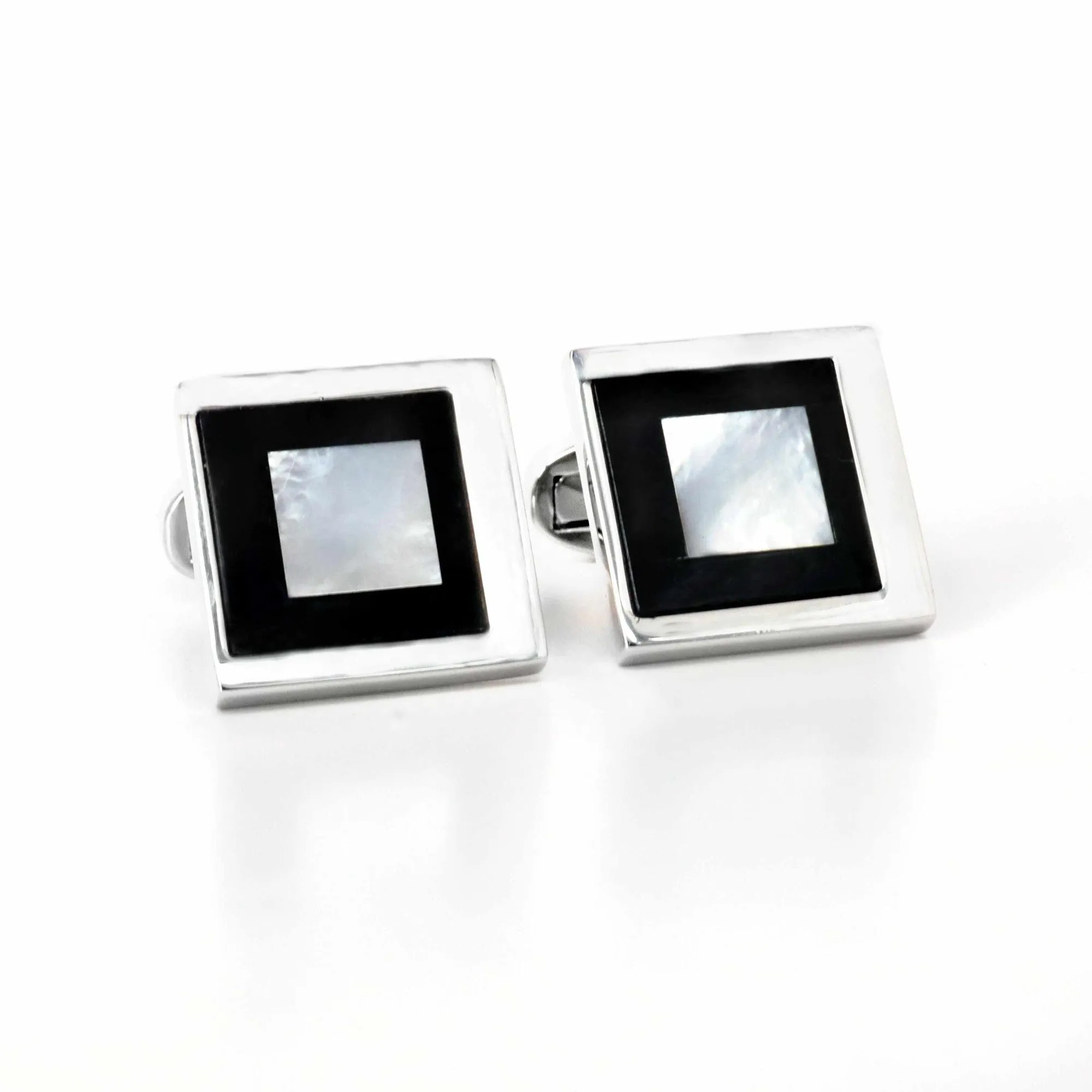 MOP Cufflinks Black and White square (Online Exclusive)