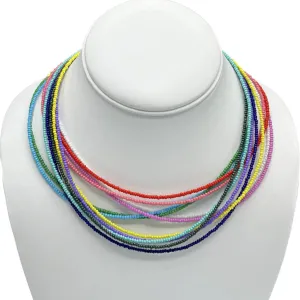 Multicolor Beaded Necklace: Artisan Craftsmanship, Vibrant