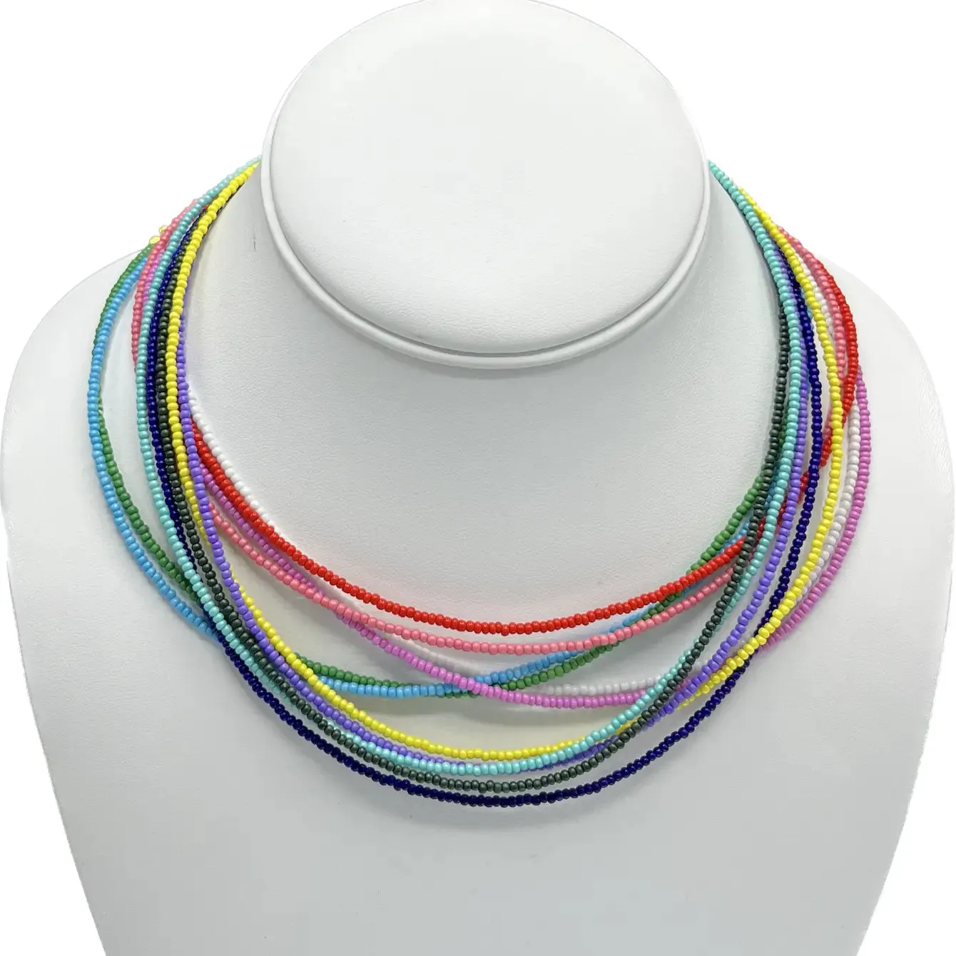 Multicolor Beaded Necklace: Artisan Craftsmanship, Vibrant