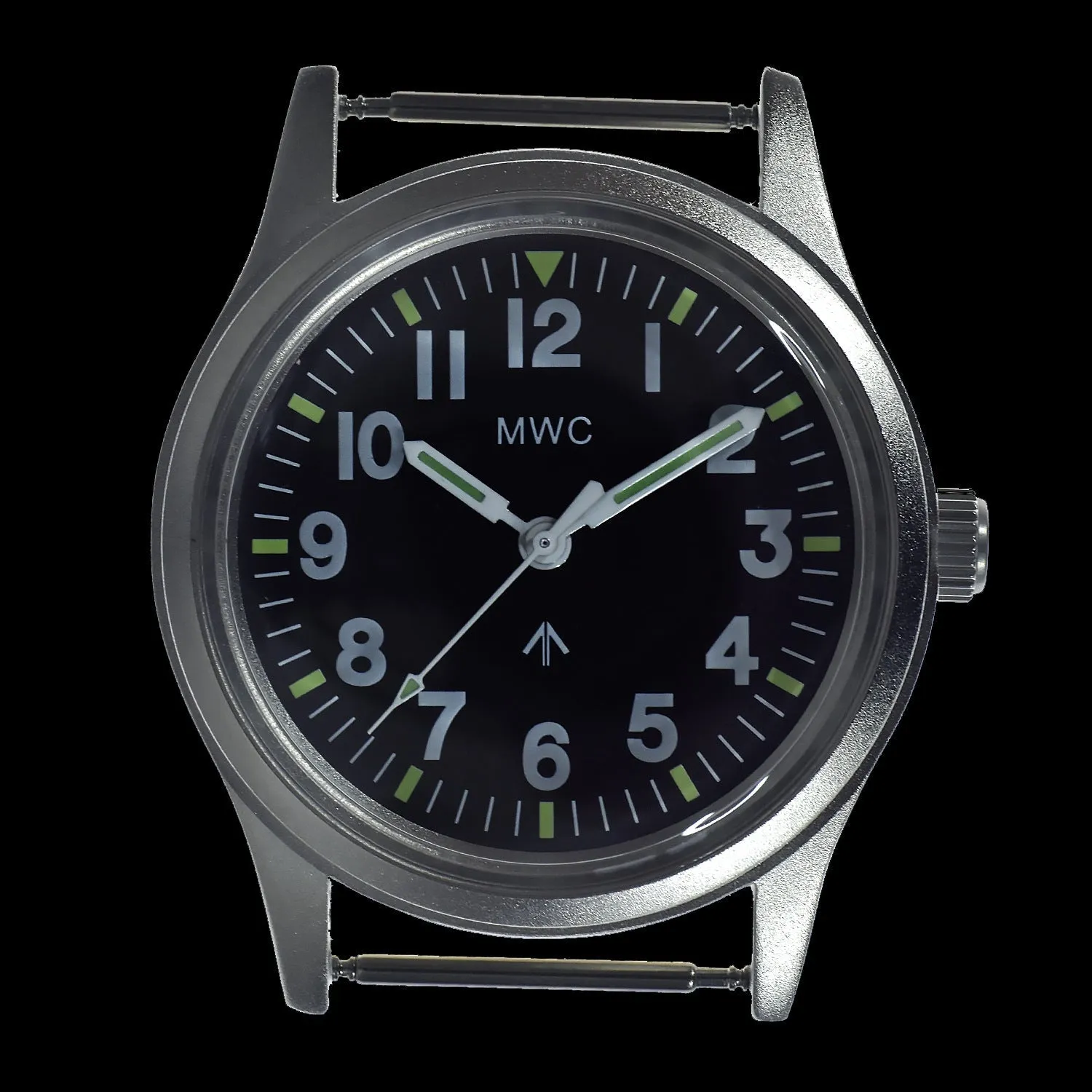 MWC Classic 1960s/70s European Pattern Military Watch on a Olive Green Military Webbing Strap