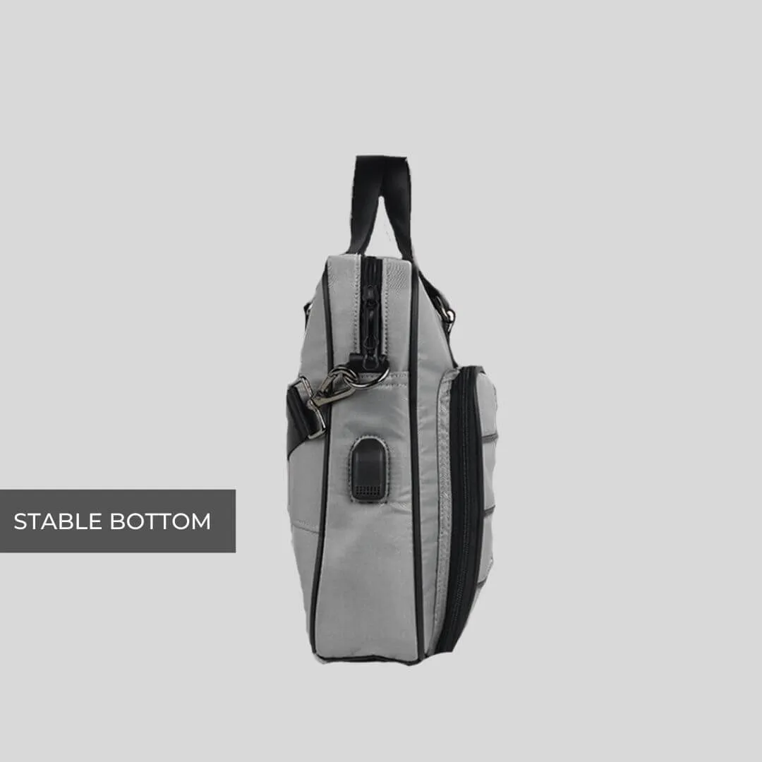 Neeson-Laptop Messenger Bag-Grey