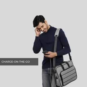 Neeson-Laptop Messenger Bag-Grey