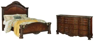 North Shore King Panel Bed with Dresser