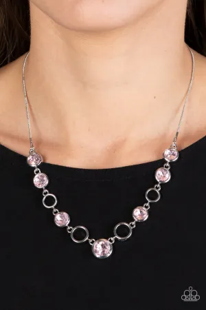 Open Door Jewelry - Elegantly Elite - Pink Necklace - Paparazzi Accessories