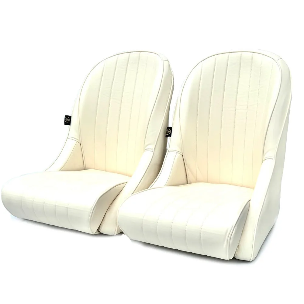 Pair BB Vintage Low Round Back Bucket Seats   Runners