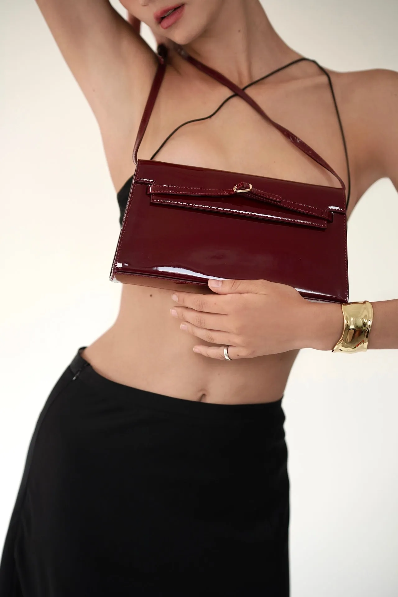 Patent Dark Cherry Shoulder Bag (Limited Edition)