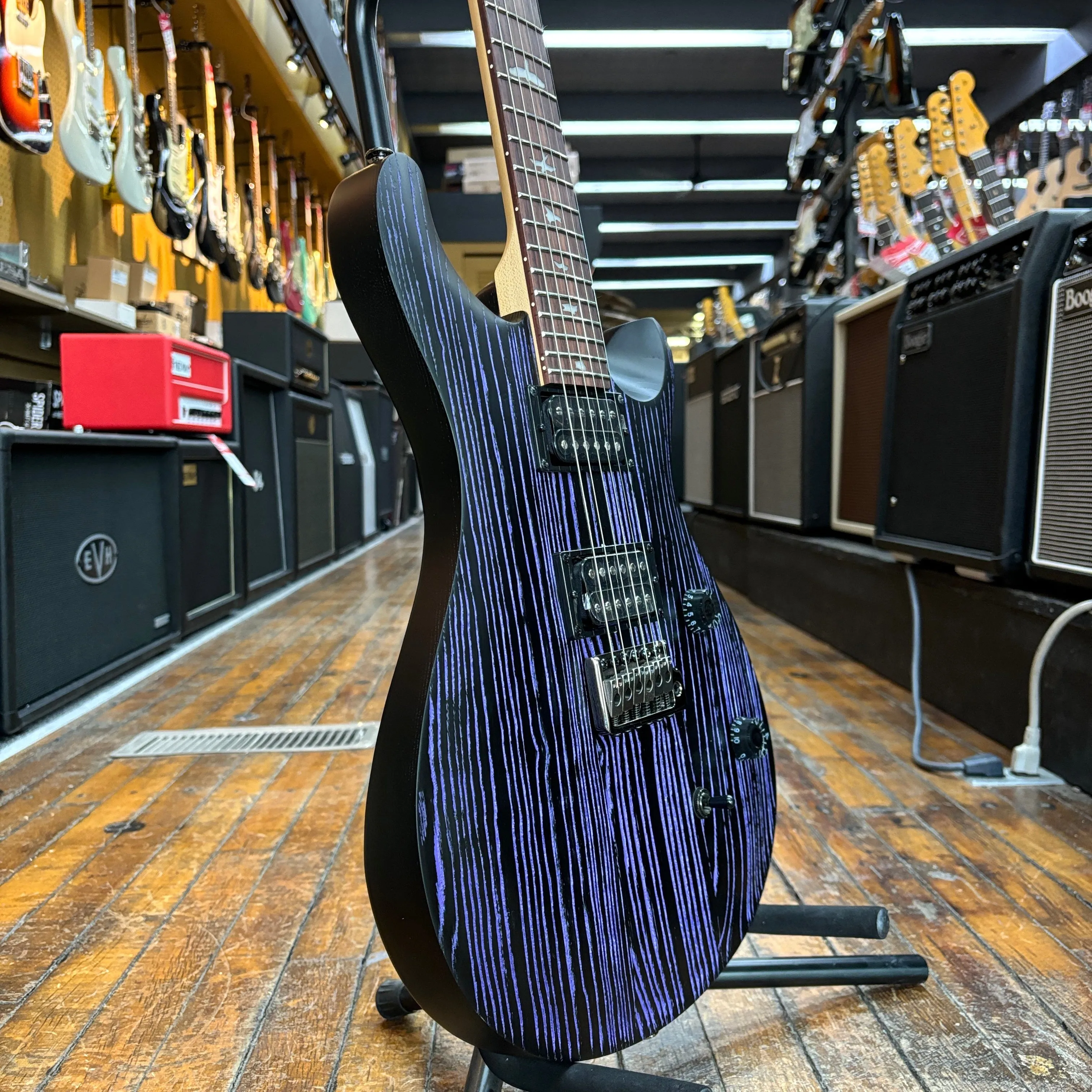 Paul Reed Smith SE Swamp Ash CE 24 Sandblasted Limited Edition Electric Guitar Sandblasted Purple w/Padded Gig Bag