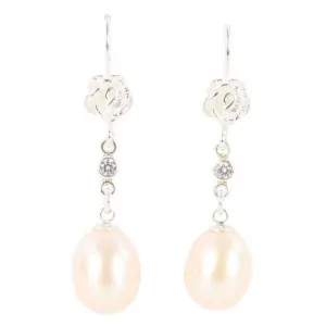 Pearl Aurora Drop Freshwater Pearl Hook Earrings - White