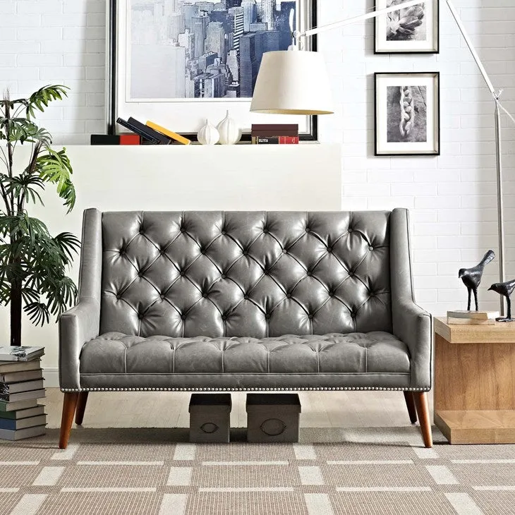 Peruse Upholstered Vinyl Loveseat