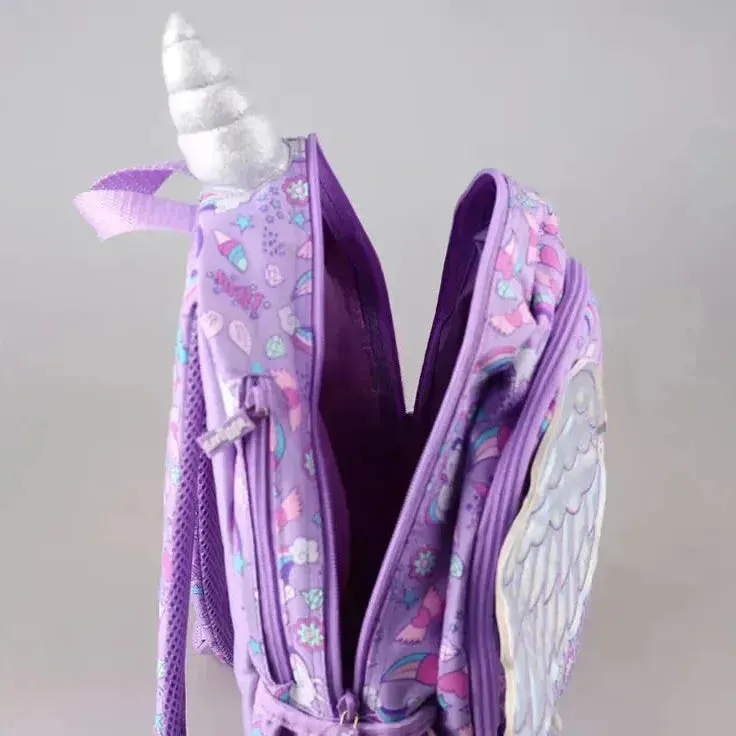 Purple Unicorn Wing Shaped Backpack