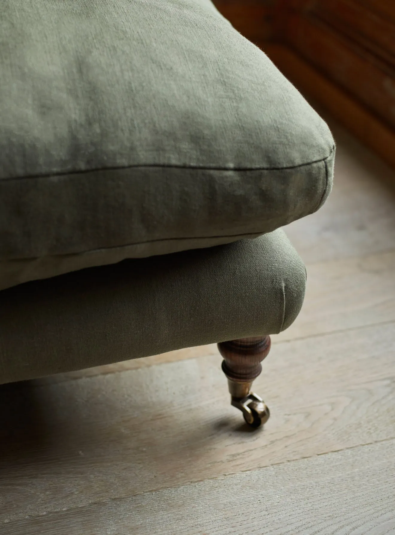 Remy Footstool, Midnight Blue Velvet