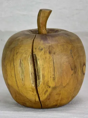 RESERVED ES Oversize wooden sculpture of an apple 10¾"