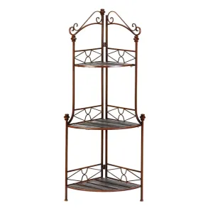 Rustic Corner Bakers Rack