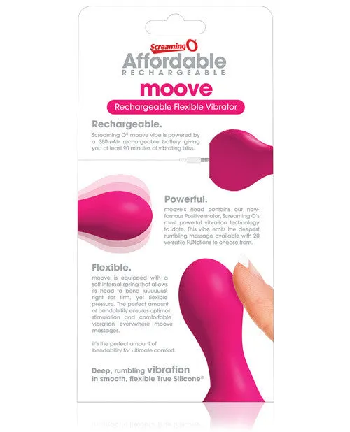 Screaming O Affordable Rechargeable Moove Vibe - Pink