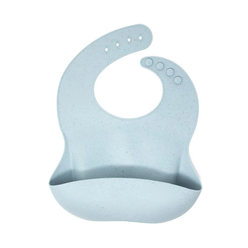 Silicone Bib in Seafoam Speckled