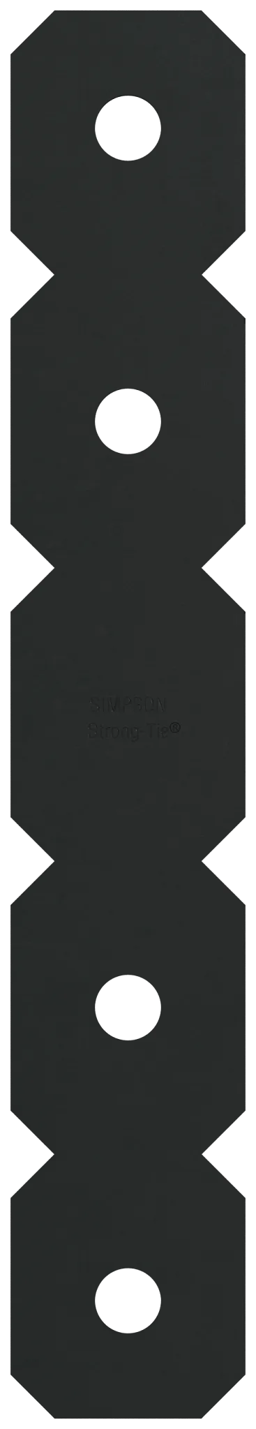 Simpson OS OS 2 in. x 12 in. Black Powder-Coated Ornamental Strap