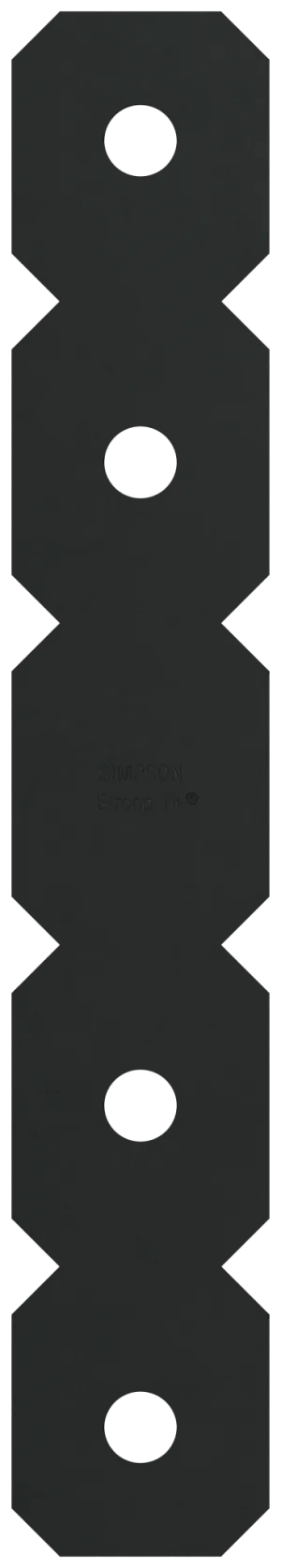 Simpson OS OS 2 in. x 12 in. Black Powder-Coated Ornamental Strap