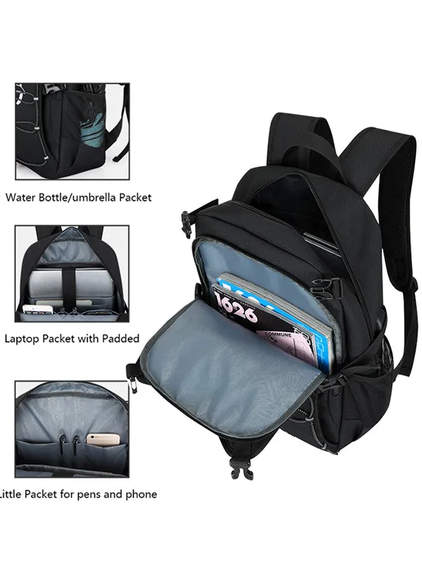 Skate Roller and Helmet Backpack Black backpack for sports and laptop