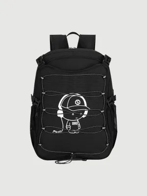 Skate Roller and Helmet Backpack Black backpack for sports and laptop