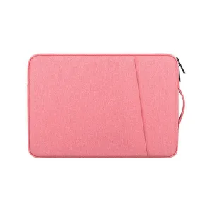 Sleek And Stylish Slant Zipper Designed Laptop Sleeve- Pink