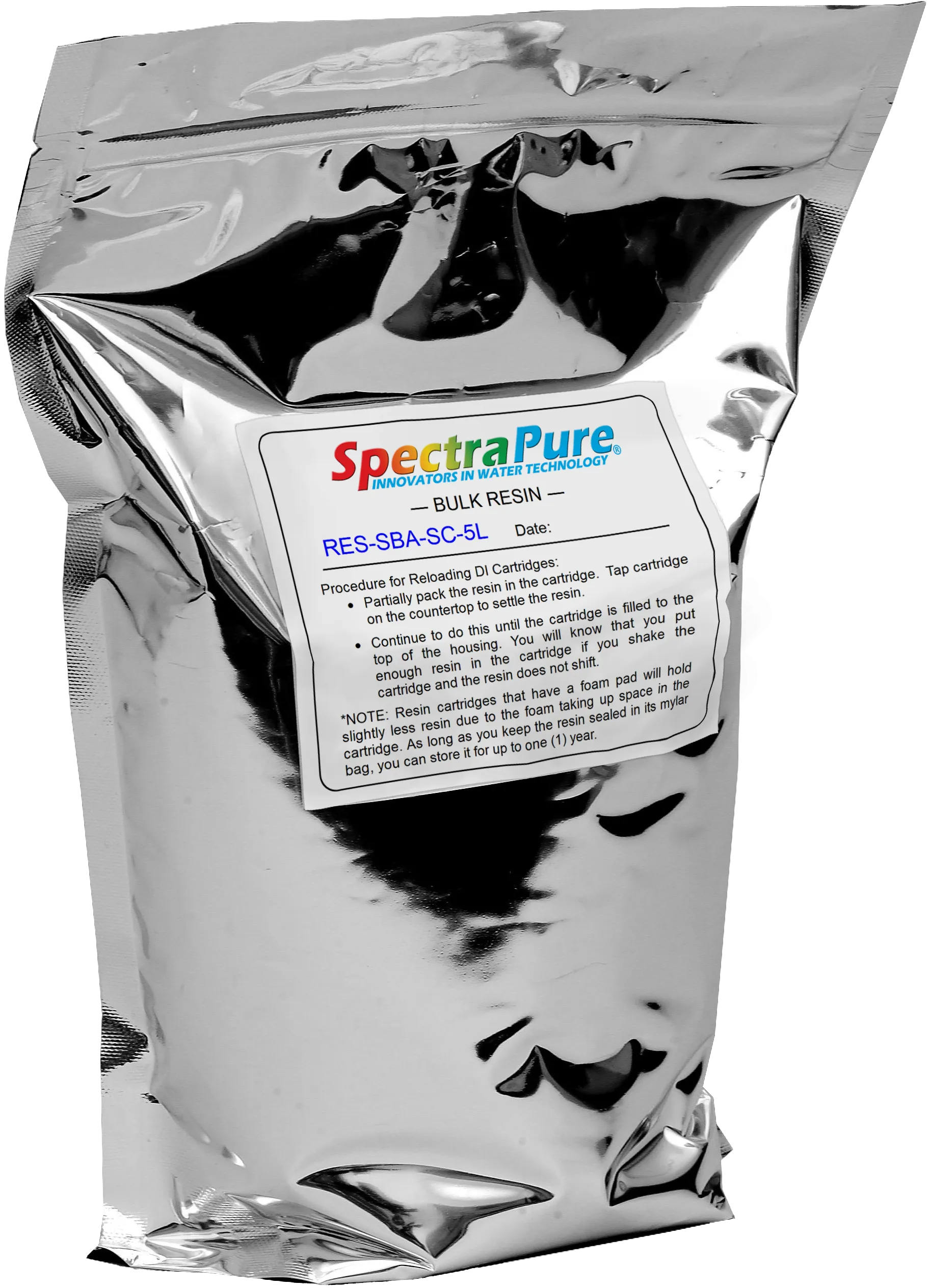 SpectraPure® Anion Color-Indicating DI Resin - Bulk Bags - RES-SBA-CI