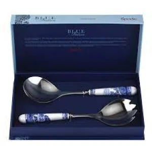 Spode Blue Italian Pair of Salad Servers