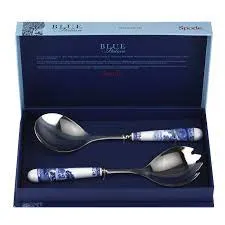 Spode Blue Italian Pair of Salad Servers