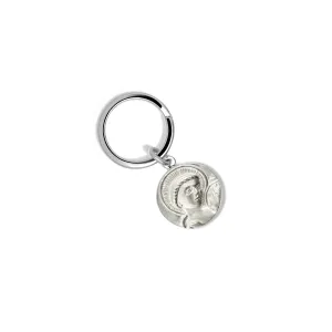 St Anthony Key Ring Silver