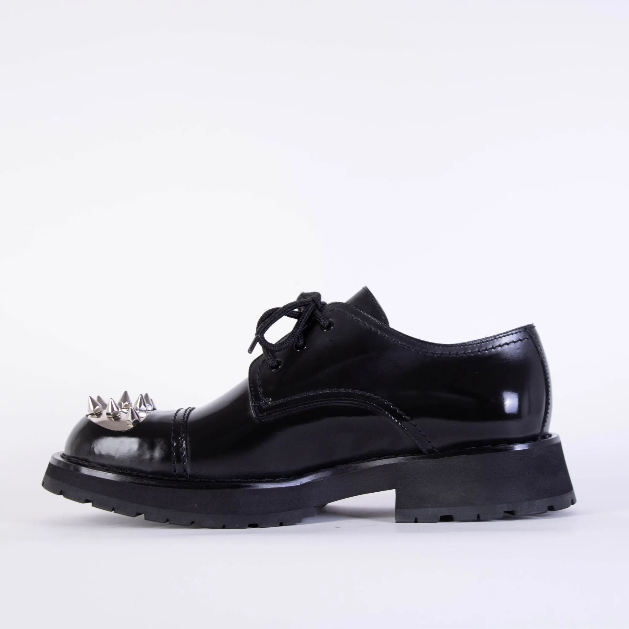 Studded Leather Derby Lace-Ups