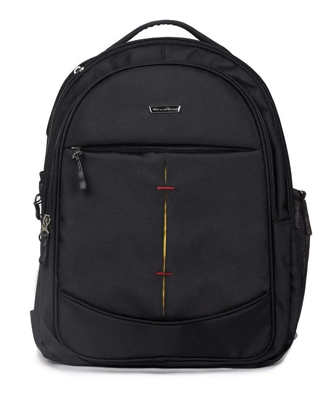 THE CLOWNFISH Archer 27L Black School Backpack | 3 Compartments | Water-Resistant | Unisex