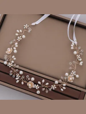 Tiny Pearl Blooms Flower Headband