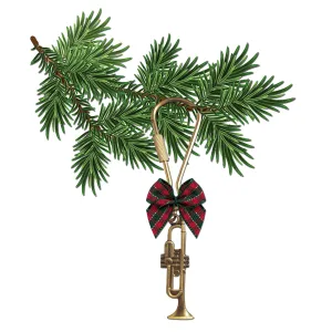 Trumpet Christmas Ornament & Keychain