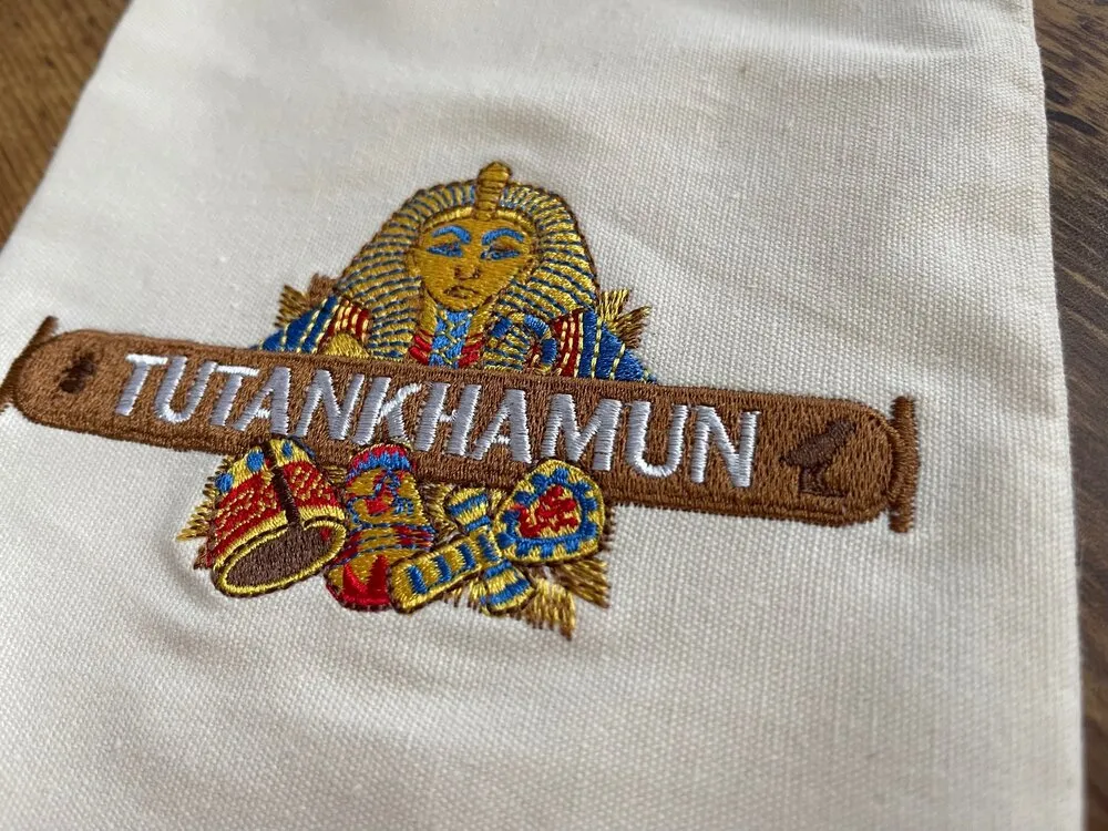 Tutankhamun Embroidered Tile Bag