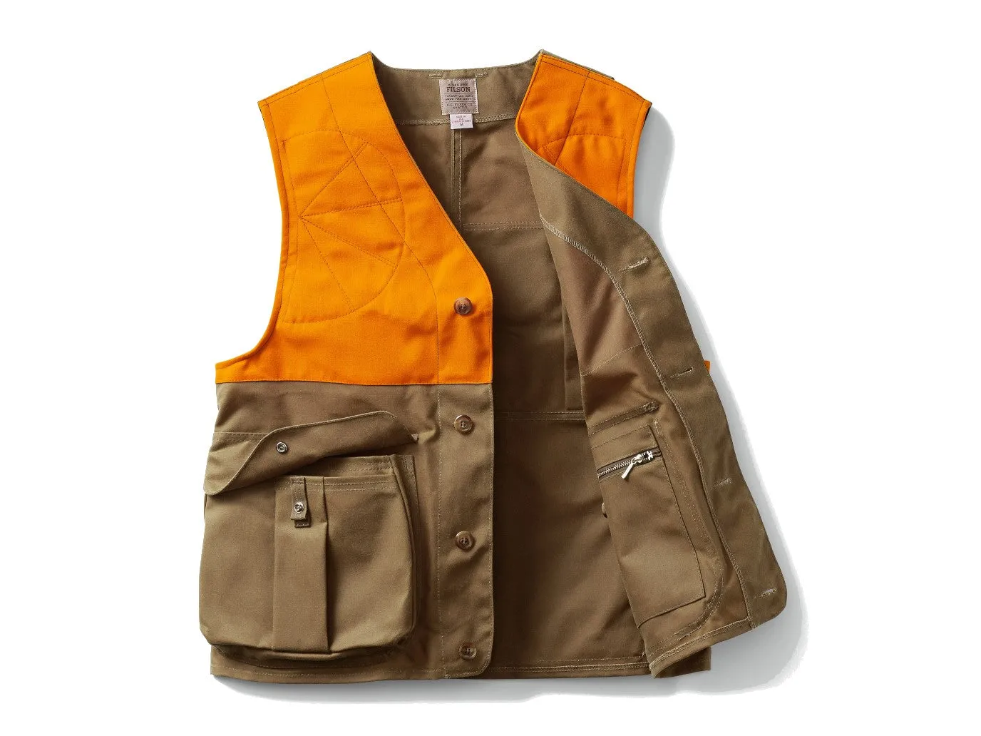 Upland Hunting Vest Tan & Orange