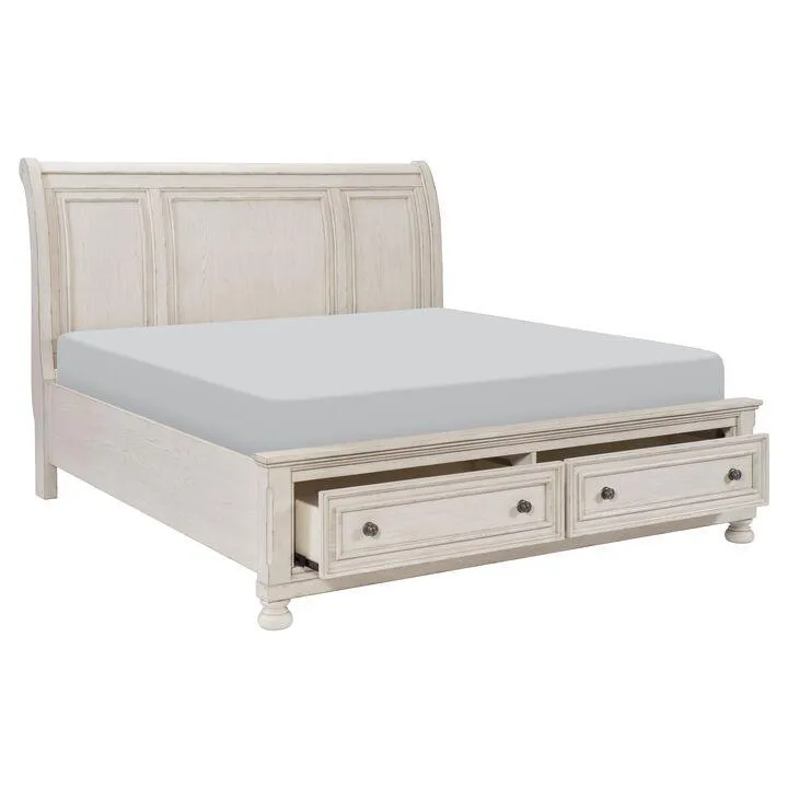 Viola 5-Piece King Bedroom Set - Antique White