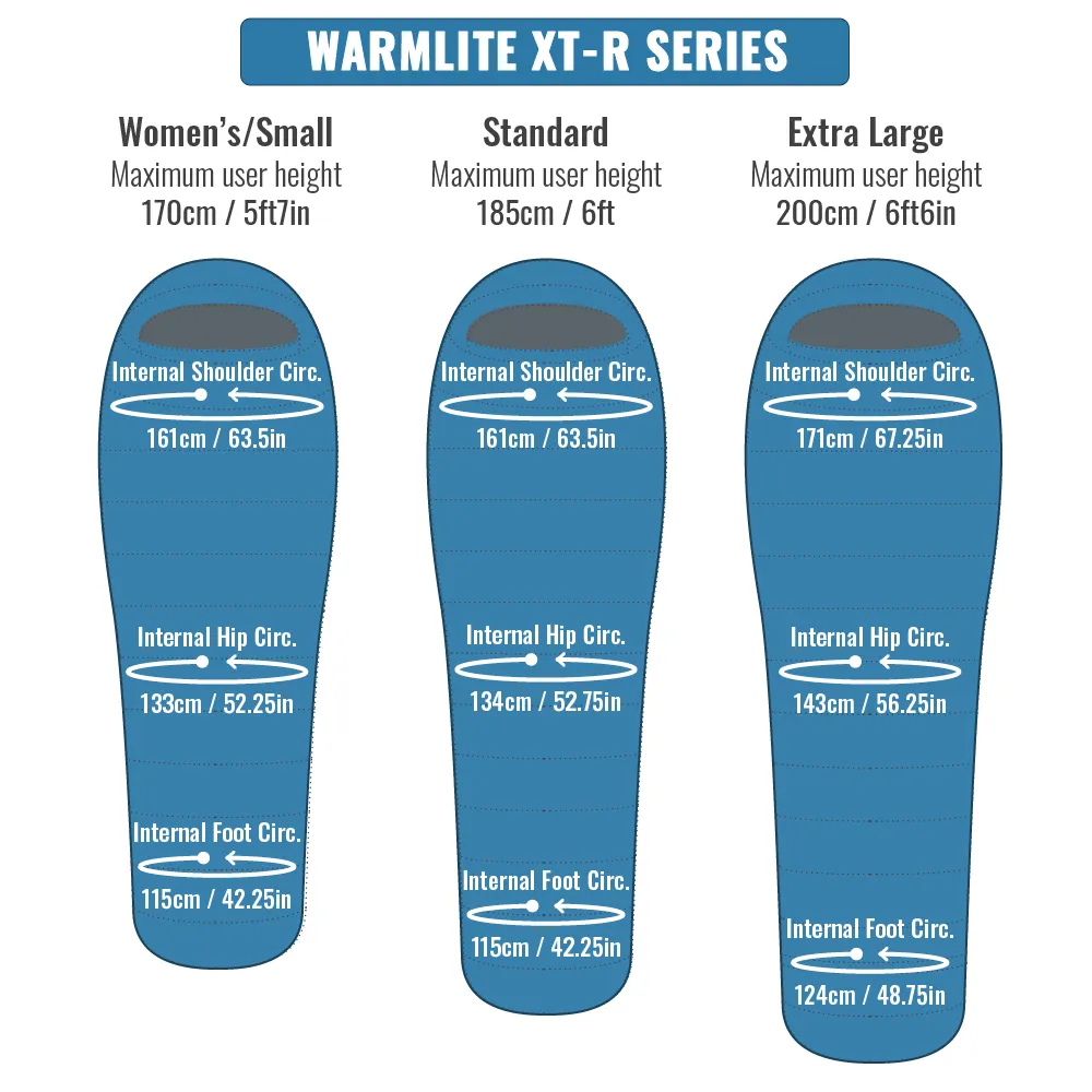 Warmlite XT-R 750 -7 to -12°C Down Sleeping Bag