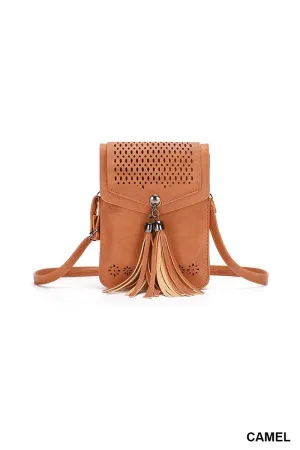 Western Small Crossbody Bag in Camel