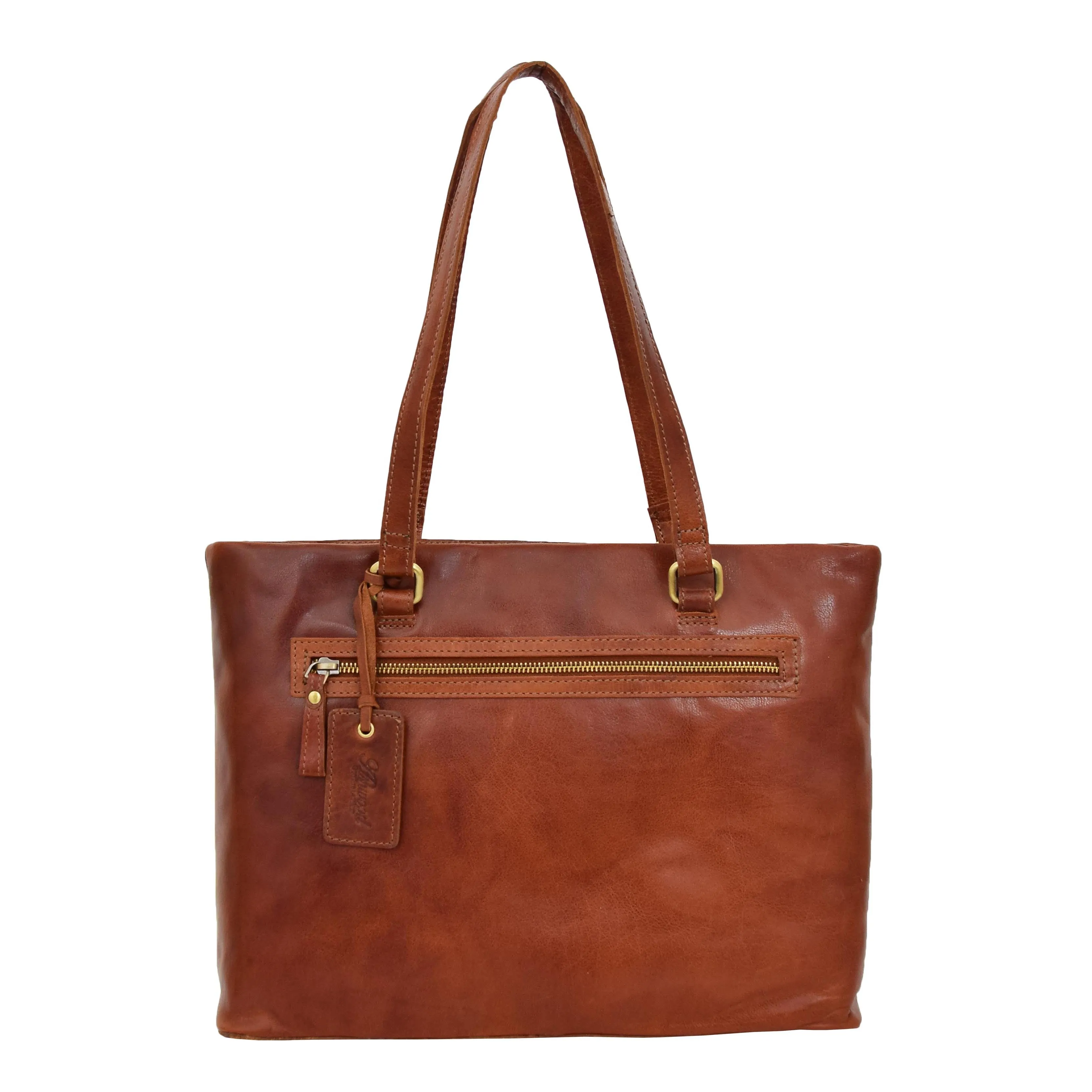 Womens Leather Classic Shopper Bag Lima Tan