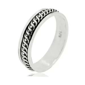 Women's Sterling Silver Celtic Spinning Ring 5mm