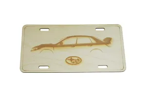 ZSPEC Subaru Impreza WRX STi License Plate, Birch, Ornamental